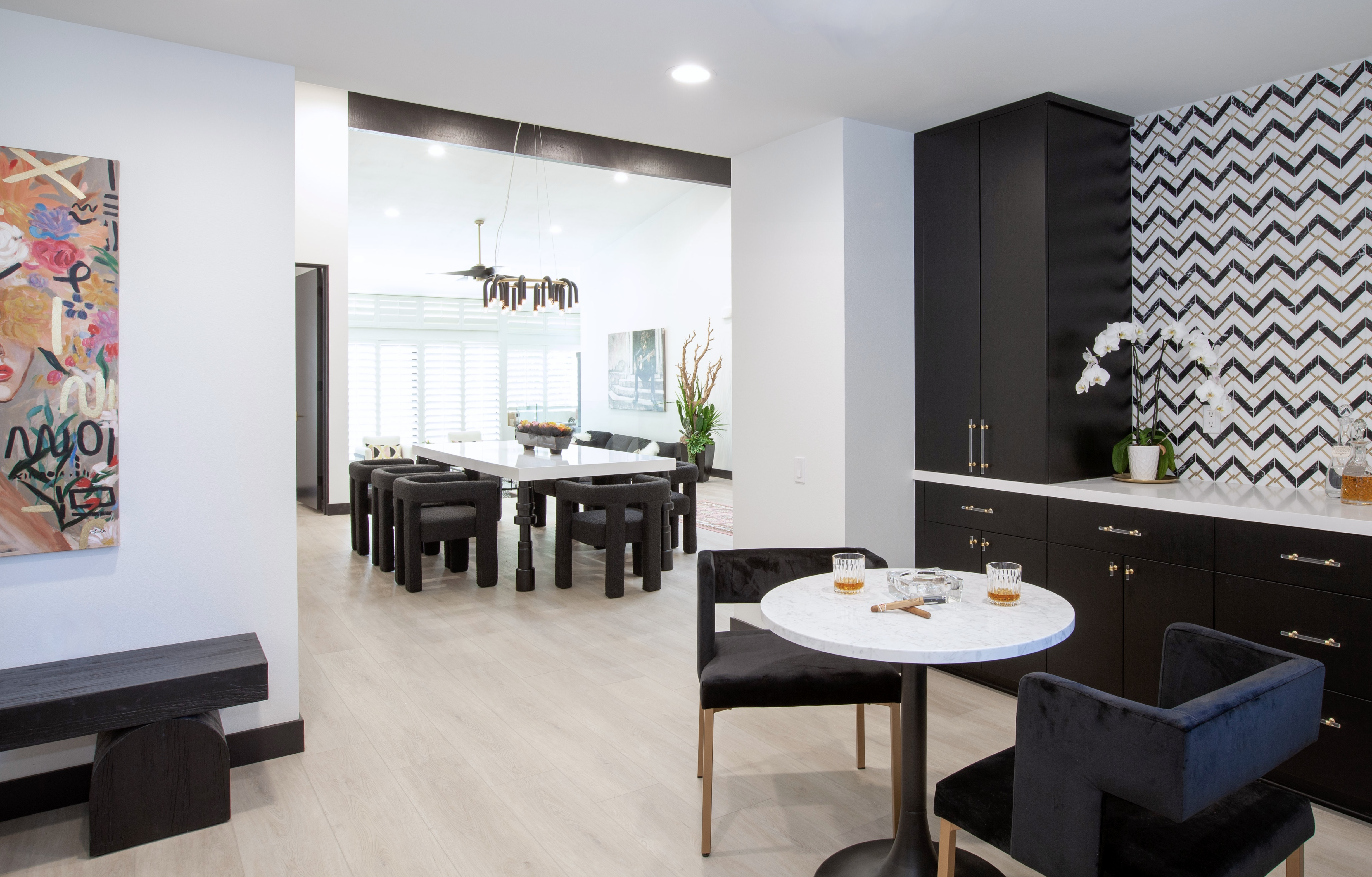 Desert Horizons Residence — custom bar and dining area