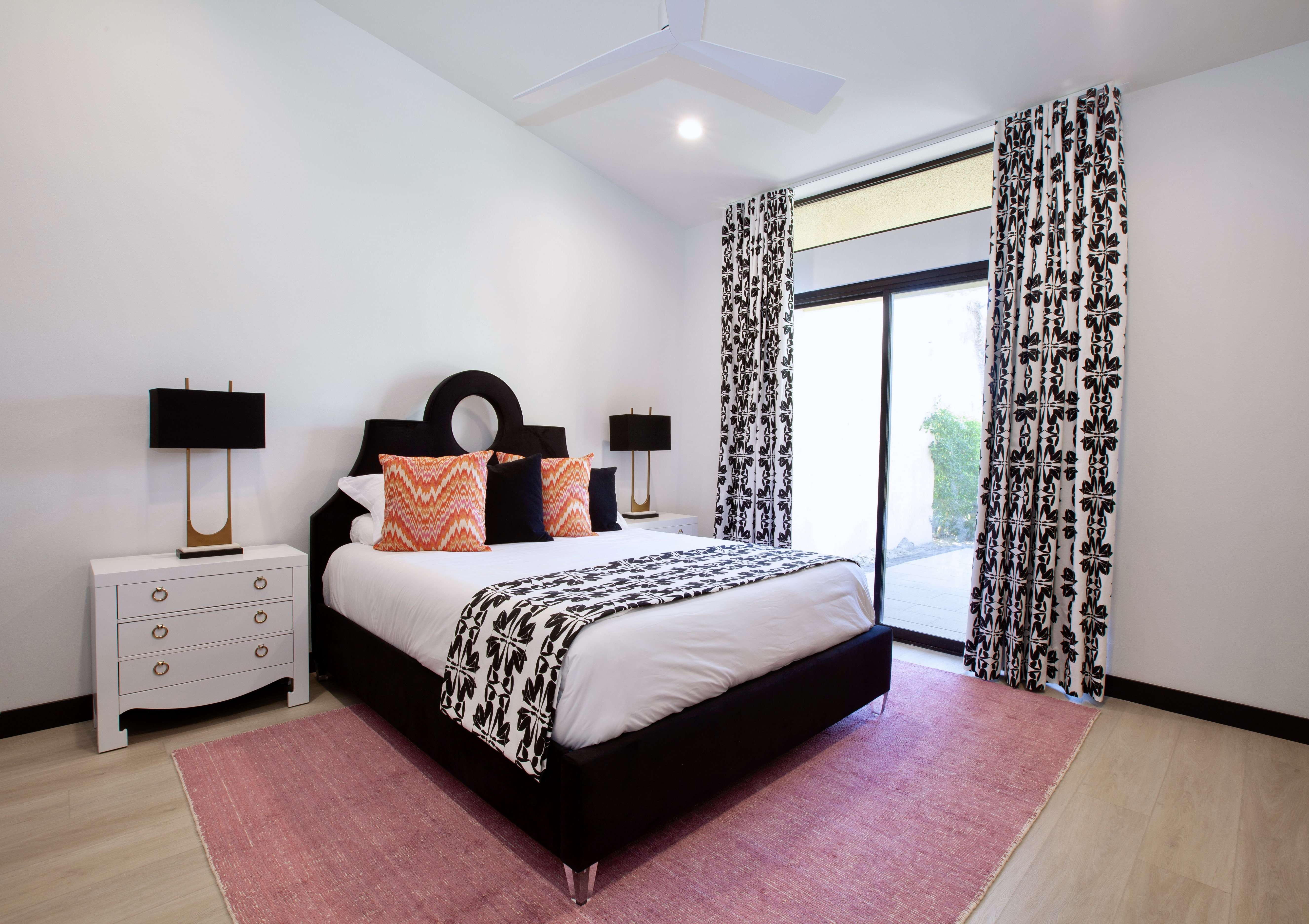 Desert Horizons Residence — guest bedroom with custom headboard and designer finishes